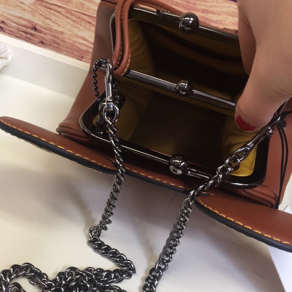 Disney x COACH Mickey Mouse Brown Leather Mini Bag - Picture 7 of 8